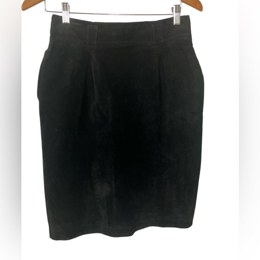 Vintage Suede Esprit Skirt Size 10 High Waisted Leather Pencil Retro